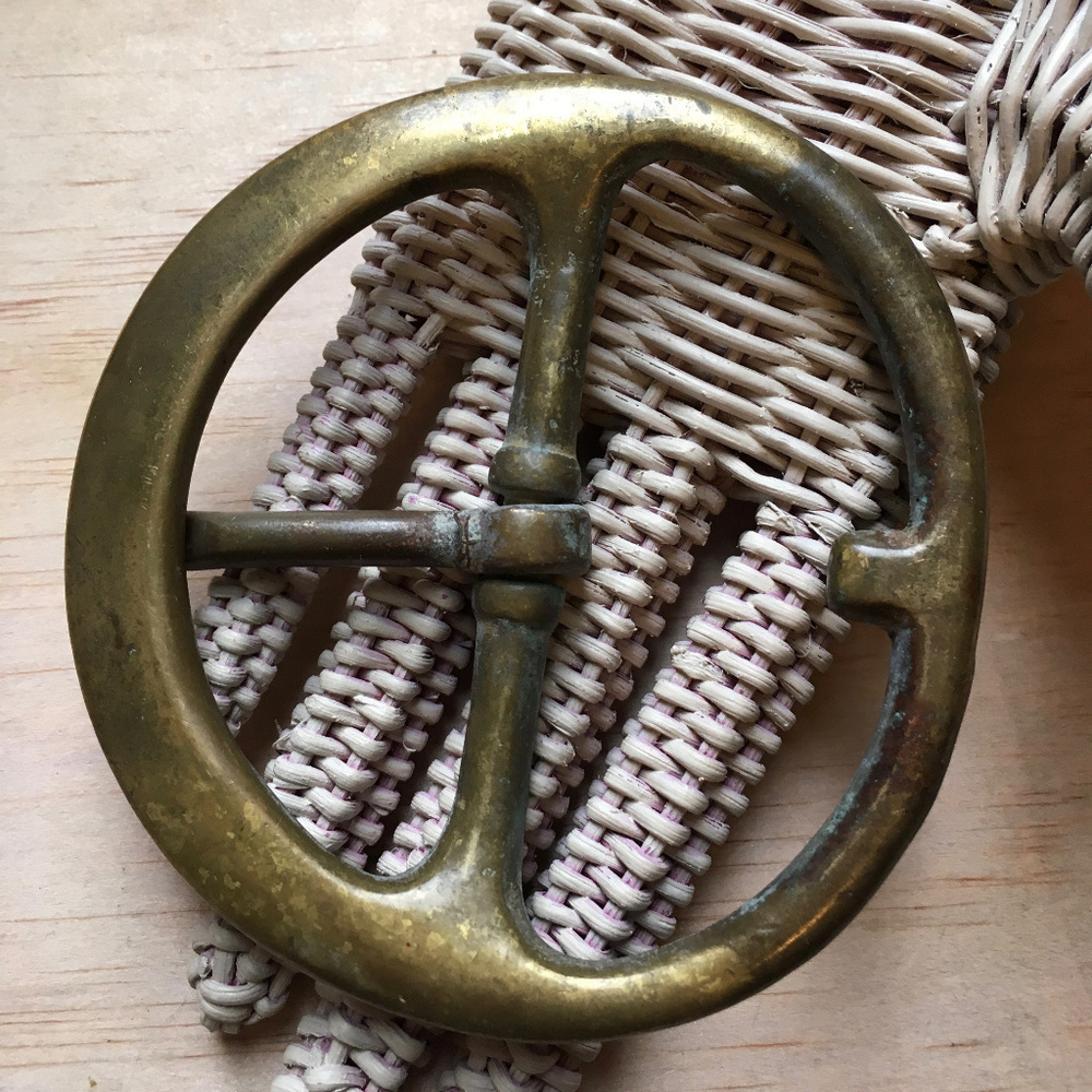 Antique Oversized Industrial Brass Buckle